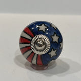 USA Red White and Blue Cabinet Knobs 1.50 Inch