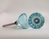 Antique Soft Glass Aqua Cabinet Knobs 1.25 Inch-Dwyer Home Collection