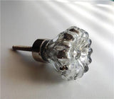 Silver Mercury Glass Scalloped Cabinet Knobs Drawer Pulls 1.5 Inch (s)-Dwyer Home Collection