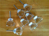 antique style clear glass cabinet knobs drawer pulls 1.5 inch set of 8 (s)