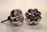 Silver Mercury Glass Flower Cabinet Furniture Knob Drawer Pulls 1.6 In-Dwyer Home Collection