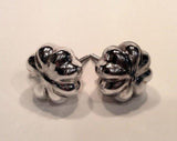 Silver Mercury Glass Flower Cabinet Furniture Knob Drawer Pulls 1.6 In-Dwyer Home Collection