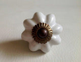 White Porcelain Cabinet Knobs Dresser Drawer Pulls 1.75 Inch-Dwyer Home Collection