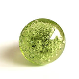 Lime Green Glass Bubble Cabinet Knobs Drawer Pulls 1.50 Inch (s)-Dwyer Home Collection