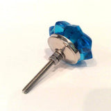 Turquoise Blue Glass Cabinet Knobs 1.75 Inch or 4 Inch Drawer Handles-Dwyer Home Collection