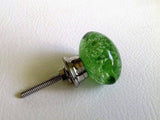 Green Glass Bubble Cabinet Knobs Dresser Drawer Pulls (s)-Dwyer Home Collection