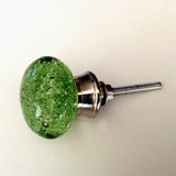 Green Glass Bubble Cabinet Knobs Dresser Drawer Pulls (s)-Dwyer Home Collection