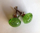 Green Glass Bubble Cabinet Knobs Dresser Drawer Pulls (s)-Dwyer Home Collection