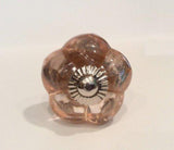 Pink Glass Cabinet Knobs Drawer Pulls 1.5 Inch-Dwyer Home Collection