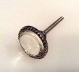 Silver Mercury Glam Cabinet Knob Dresser Drawer Pulls 1.10 Inch-Dwyer Home Collection