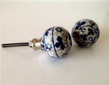 Europa Floral Porcelain Cabinet Knobs Drawer Pulls 1.25 Inch-Dwyer Home Collection