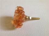 Peach Glass Flower Cabinet Knobs Pulls Vintage Style Set of 8 (s)-Dwyer Home Collection
