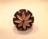 Hand Carved Wood Cabinet Knobs Pulls Cut Flower 1.40 Inch-Dwyer Home Collection