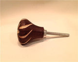 Hand Carved Wood Cabinet Knobs Drawer Pulls 1.40 Inch (s)-Dwyer Home Collection