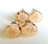 Peach Glass Air Bubble Drawer Pull Cabinet Knob Decorative Hardware-Dwyer Home Collection