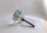 Antique Style Clear Glass Cabinet Knobs Pulls 1.25 Inch-Dwyer Home Collection