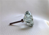 Antique Style Clear Glass Cabinet Knobs Pulls 1.25 Inch-Dwyer Home Collection