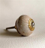 Porcelain Crackle Cabinet Knobs Drawer Pulls 1.50 Inch-Dwyer Home Collection
