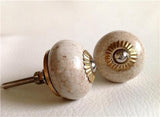 Porcelain Crackle Cabinet Knobs Drawer Pulls 1.50 Inch-Dwyer Home Collection