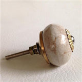 Porcelain Crackle Cabinet Knobs Drawer Pulls 1.50 Inch-Dwyer Home Collection