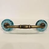 Aqua Glass Bubble Cabinet Handles Drawer Pulls 4 Inch Slim-Dwyer Home Collection