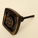 Cast Iron Button Cabinet Knobs Pulls Bronze 1.75 Inch-Dwyer Home Collection