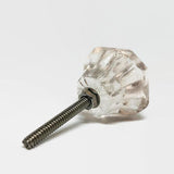 Clear Elegant Glass Cabinet Knobs Drawer Pulls 1.25 Inch-Dwyer Home Collection