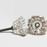 Clear Elegant Glass Cabinet Knobs Drawer Pulls 1.25 Inch-Dwyer Home Collection