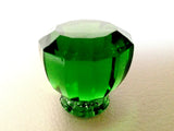 antique emerald green glass cabinet knob drawer pulls 1.50 inch