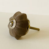 Frosted Grey Glass Cabinet Knobs Dresser Drawer Pulls 1.75 Inch-Dwyer Home Collection