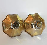 Gold Mercury Glass Cabinet Knobs With Simple Silver Collar 1.75 Inch-Dwyer Home Collection