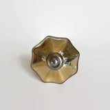Gold Mercury Glass Cabinet Knobs With Simple Silver Collar 1.75 Inch-Dwyer Home Collection