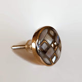 Golden Brass Cabinet Knobs Pulls Shell Accents 1.40 Inch-Dwyer Home Collection