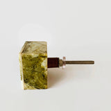 Granite Block Cabinet Knobs Pulls 1.50 Inch Square-Dwyer Home Collection