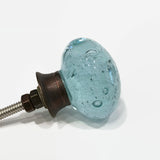 Aqua Glass Bubble Cabinet Knobs 1.50 Inch Handles 4 Inch-Dwyer Home Collection