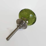 Olive Green Glass Bubble Cabinet Knobs Dresser Drawer Pulls (s)-Dwyer Home Collection