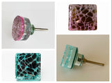 Cracked Mirror Cabinet Knobs Drawer Pulls Round Or Square 1.50 Inch-Dwyer Home Collection