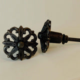 Rustic Filigree Cast Iron Knobs Pulls and Handles 1.50 Inch-Dwyer Home Collection