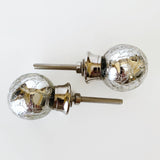 Silver Mercury Crackle Glass Cabinet Knob Pulls 1.25 Inch-Dwyer Home Collection