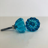 Antique Glass Aqua Bold Cabinet Knobs 1.25 Inch-Dwyer Home Collection