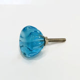 Vintage Style Bold Aqua Glass Cabinet Knobs Pulls 1.25 Inch-Dwyer Home Collection