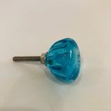 Antique Bold Glass Aqua Cabinet Knobs 1.25 Inch-Dwyer Home Collection
