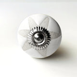 Etched White-On-White Porcelain Cabinet Knobs Pulls 1.50 Inch-Dwyer Home Collection