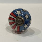 USA Red White and Blue Cabinet Knobs 1.50 Inch