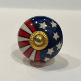 USA Red White and Blue Cabinet Knobs 1.50 Inch
