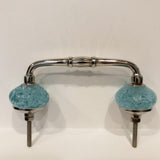 Aqua Glass Bubble Drawer Handles 4 Inch-Dwyer Home Collection