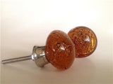 soft amber glass bubble kitchen cabinet knobs drawer pulls 1.5 inch