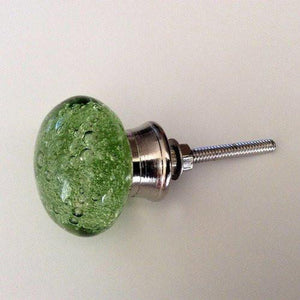 Green Glass Bubble Cabinet Knobs Drawer Pulls 1.50 Inch-Dwyer Home Collection