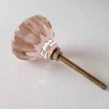 Vintage Pink Glass Cabinet Knobs Pulls 1.50 Inch-Dwyer Home Collection