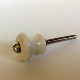 Mini Cream Porcelain Cabinet Knobs Drawer Pulls .9 Inch-Dwyer Home Collection
